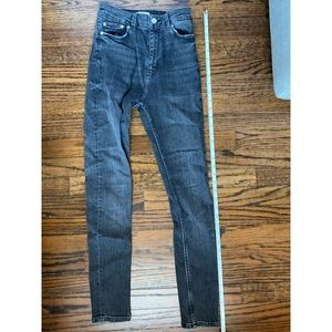 NWOT Zara faded black/charcoal skinny jeans